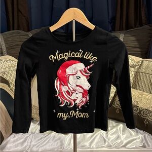 The Children's Place Black Magical Unicorn Long Sleeve Tee